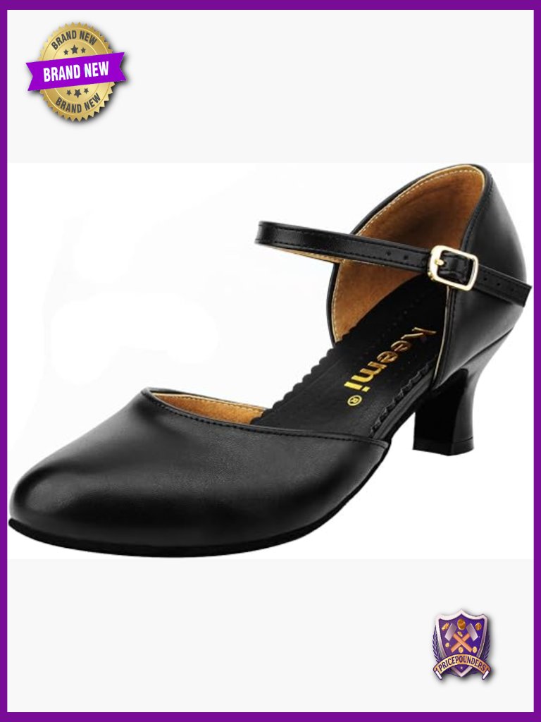 Women's Latin Dance Shoes Non-Slip Ankle Strap Heels Salsa Tango 2.3"